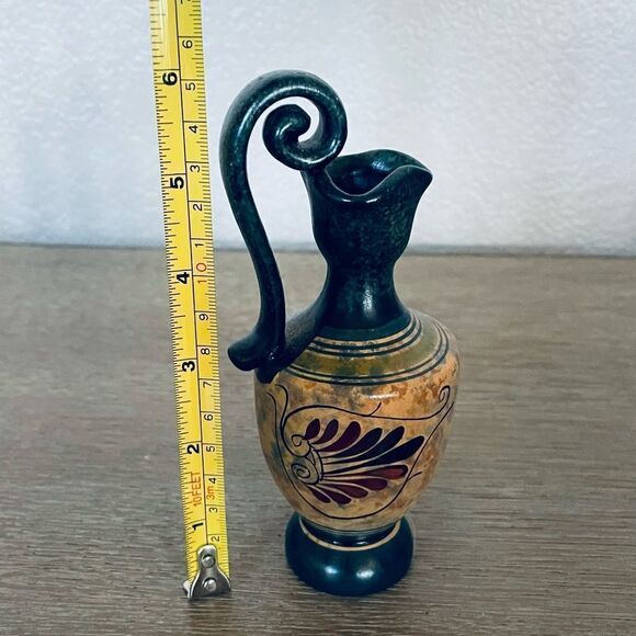 Greek Handmade Painted Artwork Pitcher Vase - Picture 2 of 5